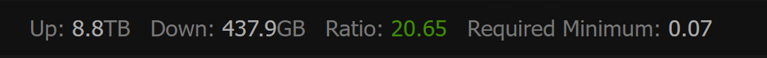 This is my oldest account, I've been seeding here since 2012